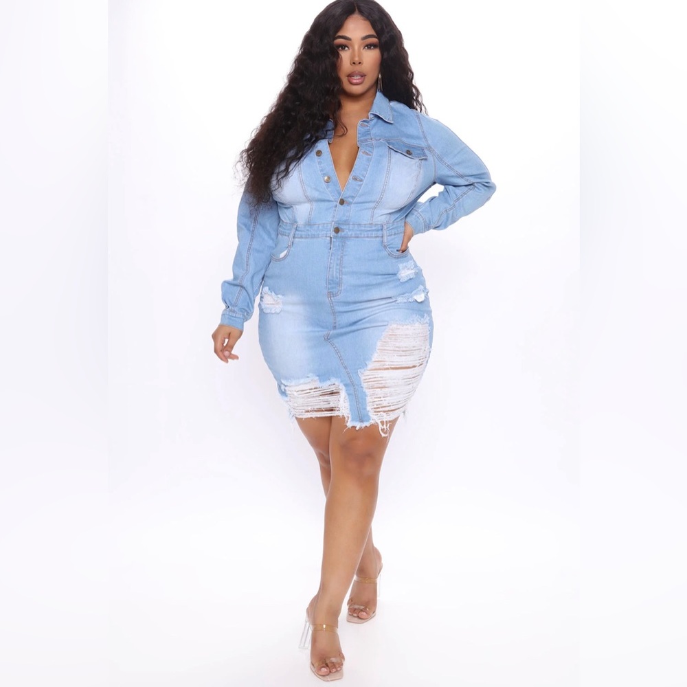 NWT Denim midi dress.